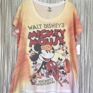 Authentic Disney Mickey’s Nightmare Tee - NWT